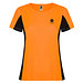 Shanghai Sport T-Shirt für Damen, Fluor Orange / schwarz, S