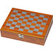 Spieleset mit Flachmann, Schach- und Kartenspiel, braun