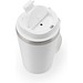 SPITZ. Reisebecher aus Edelstahl (90 % recycelt) und Außenwand aus PP mit matter Oberfläche 440 ml, Weiß