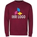 MALFINI Sweatshirt unisex Crew, L, garnet