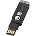 Swivel Rectangular USB-Stick, schwarz, 4GB