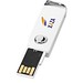 Swivel Rectangular USB-Stick, weiss, 4GB