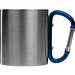 Tasse aus Metall mit Karabinerhaken, blau