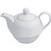 Teekanne (400 ml) mit einer Tasse (200 ml) und Untersetzer, weiss