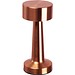 Tischlampe aus Edelstahl mit Akku , kupfer