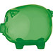 Transparentes Sparschwein, grün Transparentes Sparschwein, grün
