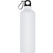 Aluminium-Trinkflasche mit Karabinerhaken, 800 ml, weiß-matt Aluminium-Trinkflasche mit Karabinerhaken, 800 ml, weiß-matt