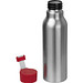 Trinkflasche aus Aluminium mit Silikondeckel, 600 ml, rot