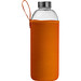 Trinkflasche mit Neoprensleeve 1,0 l, orange