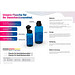 Tritan Trinkflaschen, 400 ml, transparent-blau Tritan Trinkflaschen, 400 ml, transparent-blau