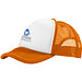 Trucker Kappe mit 5 Segmenten, orange,weiss Trucker Kappe mit 5 Segmenten, orange,weiss