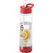 Tutti frutti Tritan Trinkflasche mit Fruchtsieb, 740 ml, transparent,rot