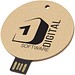 USB-Stick 2.0 rund aus recyceltem Papier, Kraftpapier, 2GB