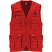 Venera Arbeitsweste mit V-Ausschnitt und mehreren Taschen, 200 g/m2, rot, 3XL