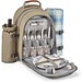 VILLA. Thermischer Picknick-Rucksack aus 600D, hochdichtem, recyceltem Polyester, Hellbraun