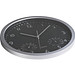 Wanduhr mit Hygro - und Thermometer, schwarz