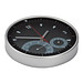 Wanduhr mit Hygro - und Thermometer, schwarz Wanduhr mit Hygro - und Thermometer, schwarz