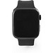 WILES. Smartwatch mit 1.85"-Bildschirm, IPX4, 3 Tage Akkulaufzeit und Silikonarmband, Schwarz