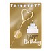 Wondercandle Mini mit Wondercard, Herz, gold, 1-seit. Druck