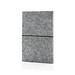 XD COLLECTION A5-Softcover-Notizbuch aus GRS zertifiert recyceltem Filz, grau