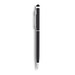 XD COLLECTION Schlanker Drehkugelschreiber mit Stylus, schwarze Mine, schwarz XD COLLECTION Schlanker Drehkugelschreiber mit Stylus, schwarze Mine, schwarz