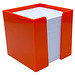 Zettelbox, 10 x 10 x 10 cm, orange