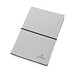A5 Notizbuch aus recyceltem Leder, Hellgrau