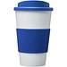 Americano® 350 ml Isolierbecher mit Schutzring, mittelblau/weiß