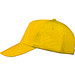 AZO-freie 5 Panel Baumwoll-Baseball-Cap, gelb