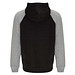 Badet zweifarbiger Kapuzenpullover für Kinder, schwarz / heather grau, 9/10