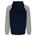 Badet zweifarbiger Kapuzenpullover Unisex, Navy Blue / heather grau, 3XL