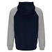 Badet zweifarbiger Kapuzenpullover Unisex, Navy Blue / heather grau, M