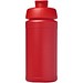 Baseline 500 ml recycelte Sportflasche mit Klappdeckel, rot