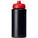 Baseline® Plus 500 ml Flasche mit Sportdeckel, schwarz/rot