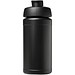Baseline® Plus 500 ml Sportflasche mit Klappdeckel, schwarz/schwarz