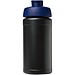 Baseline® Plus 500 ml Sportflasche mit Klappdeckel, schwarz/blau
