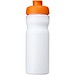 Baseline® Plus 650 ml Sportflasche mit Klappdeckel, weiß/orange