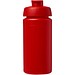 Baseline® Plus grip 500 ml Sportflasche mit Klappdeckel, rot