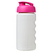 Baseline Plus grip Sportflasche mit Klappdeckel, 500 ml, weiss,rosa Baseline Plus grip Sportflasche mit Klappdeckel, 500 ml, weiss,rosa