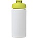 Baseline® Plus grip 500 ml Sportflasche mit Klappdeckel, weiß/limone