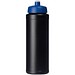 Baseline® Plus grip 750 ml Sportflasche mit Sportdeckel, schwarz/blau
