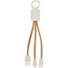 Bates Weizenstroh und Kork 3-in-1 Ladekabel, natur