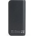 BECKER 20. 20'000 mAh Powerbank aus recyceltem ABS (100% rABS) mit 15W superschnellem kabellosem Ladegerät, Schwarz