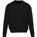 Boris Oversize Sweatshirt mit Rundhalsausschnitt aus recycelter 280 g/m2 Bio Baumwolle (OCS), unisex, schwarz, L