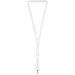 Bucks Sublimation Lanyard mit Schnappverschluss, weiss, 25mm