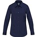 Carnelian 133 g/m² Popeline Bluse, marineblau, L