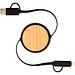 Chechia 100cm 5-in-1 Kabel aus recyceltem Kunststoff, einziehbar, für Datenübertragung und 45W Schnellladung mit Bambusdetails, schwarz