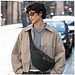 city beltbag, bouclé black
