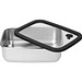 Edelstahl-Lunchbox mit Glasdeckel RILO, 1100 ml, silber/grau