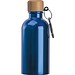 Edelstahltrinkflasche mit Karabiner, 400ml, blau